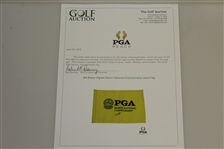 Bill Britton Signed Senior National Championship Used Flag JSA ALOA