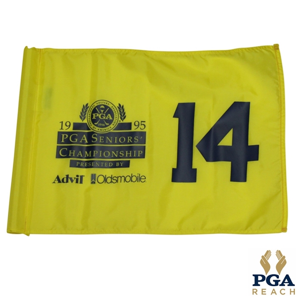1995 PGA Seniors Championship Tournament Used Flag Hole #14 - Ray Floyd Victory