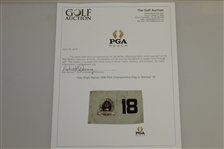 Vijay Singh Signed 1998 PGA Championship Flag w/ Stitched '18' JSA ALOA