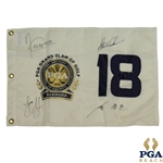 Cabrera, Glover, Cink & Yang Signed 2009 PGA Grand Slam of Golf Flag JSA ALOA