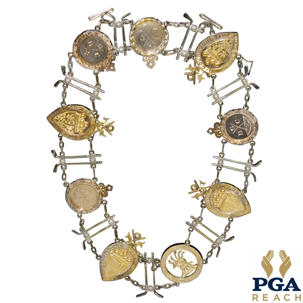 Panmure Golf Cub / GDC Theme Necklace, Ball And Club - Excellent Condition