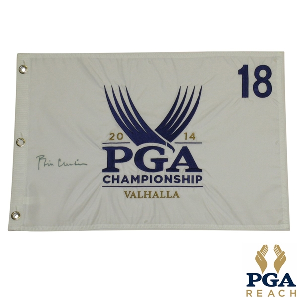 President Bill Clinton Signed 2014 PGA Championship at Valhalla Embroidered Flag JSA ALOA