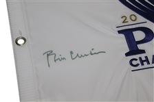 President Bill Clinton Signed 2014 PGA Championship at Valhalla Embroidered Flag JSA ALOA