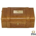 John Mahaffeys 1979 PGA Championship Champions Dinner Gift - Leather Jewelry / Trinket Box w/ Engraved Nameplate