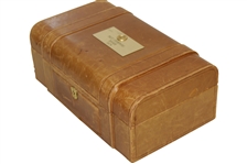 John Mahaffey's 1979 PGA Championship Champions Dinner Gift - Leather Jewelry / Trinket Box w/ Engraved Nameplate