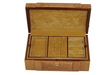 John Mahaffey's 1979 PGA Championship Champions Dinner Gift - Leather Jewelry / Trinket Box w/ Engraved Nameplate