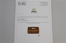 John Mahaffey's 1979 PGA Championship Champions Dinner Gift - Leather Jewelry / Trinket Box w/ Engraved Nameplate