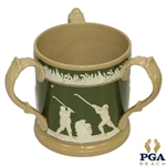 Copeland Spode Relief Decorated Three Handled Mug - Numbered & Stamped