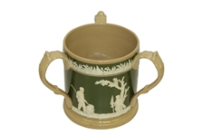Copeland Spode Relief Decorated Three Handled Mug - Numbered & Stamped