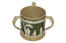Copeland Spode Relief Decorated Three Handled Mug - Numbered & Stamped