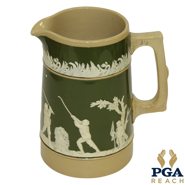 Copeland Spode Relief Decorated Three Handled Mug - Numbered & Stamped