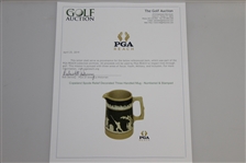Copeland Spode Relief Decorated Three Handled Mug - Numbered & Stamped