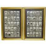 1927 Churchman Famous Golfers Set of 50 Cards Framed Presentation - Inc. Morris, Jones & Vardon