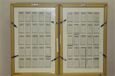 1927 Churchman Famous Golfers Set of 50 Cards Framed Presentation - Inc. Morris, Jones & Vardon