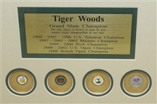 Tiger Woods Grand Slam Framed Presentation - Completed At St. Andrews