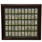 (1931) Churchman Cigarettes Prominent Golfers Framed Presentation - Set of 50