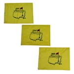 2001, 2002, & 2005 Masters Embroidered Flags - Tiger Woods Winner