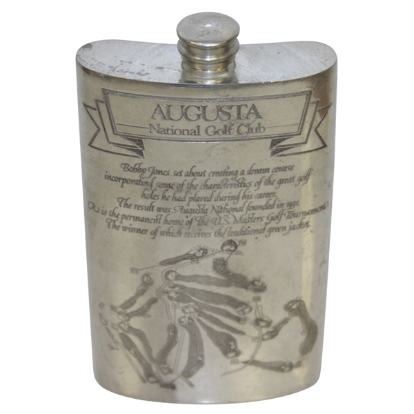 Augusta National Golf Club English Pewter Golf Flask - Excellent Condition