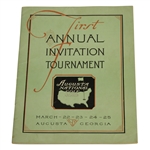 1934 Augusta National First Annual Invitation (Masters) Tournament Program - Excellent Condition