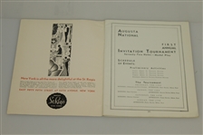 1934 Augusta National First Annual Invitation (Masters) Tournament Program - Excellent Condition