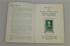 1950 US Womens Amateur Program at East Lake Golf Club - Beverly Hanson Winner
