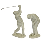 Arnold Palmer Porcelain Statues By Noritake w/ Original Box - Putting & Post-Swing