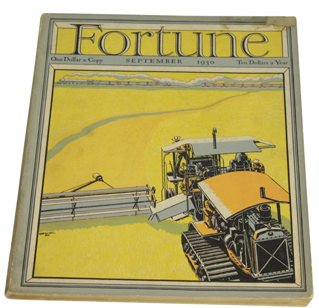 1930 Fortune Magazine w/ Bobby Jones Wins The Open Championship At St. Andrews Currier & Ives Print