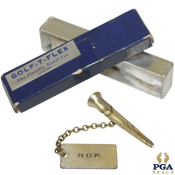 Golf-T-Flex - The Flexible Novel-Tee - Original Owners Initials Included on Tag