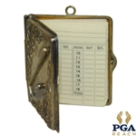 Antique Score Keeper w/ Ornate Crossed Clubs Cover Design - Original Writing Instrument Included