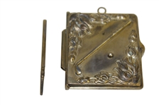 Antique Score Keeper w/ Ornate Crossed Clubs Cover Design - Original Writing Instrument Included