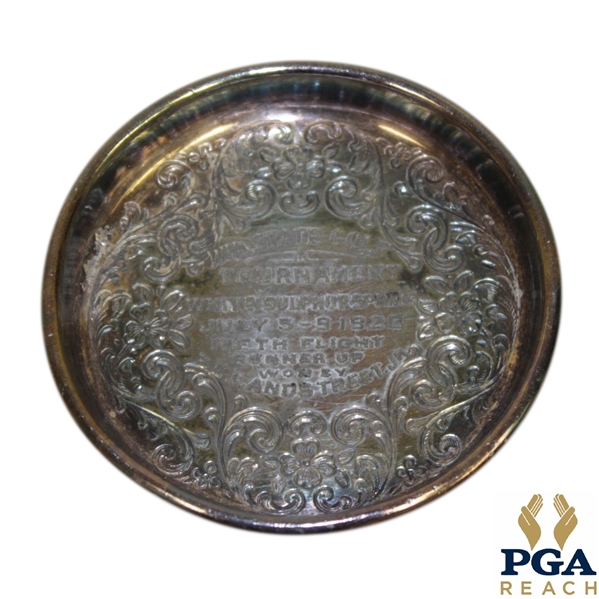 Washington State Golf Tournament Runner Up Award Plate from 1920s