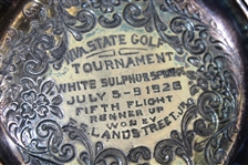Washington State Golf Tournament 'Runner Up' Award Plate from 1920's