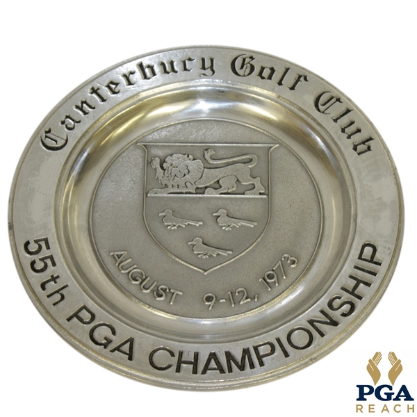 1973 PGA Championship at Canterbury GC Petwer Plate - Jack Nicklaus Winner
