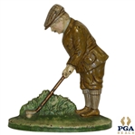 Painted Cast Iron Vintage Golfer Doorstop