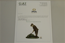 Painted Cast Iron Vintage Golfer Doorstop