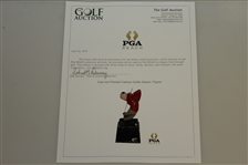 Cast Iron Painted Cartoon Golfer Statue / Figure
