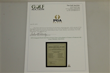 1974 Inaugural World Golf Hall of Fame Class Voting Ballot in Frame in Pinehurst, NC - Jones, Nicklaus, Morris Etc.