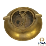 Vintage Cast Iron Wheaton Ashtray w/ Golfer on Top
