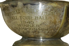 1945 Pawtucket Golf Club Four Ball Winner's Trophy / Award 