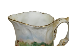 'The Foley China' Fine China Pitcher Featuring golf Scene w/ Gold Trim From England - 'Far and Sure' Design on Back