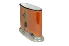Handpainted Japanese Container w/ Lady Golfer by Noritake