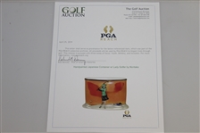 Handpainted Japanese Container w/ Lady Golfer by Noritake