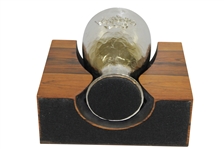 Silverplate Vardon Cup w/ Embossed Lettering & Hammered-Like Surface in Wood Case