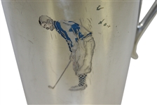 Pitcher w/ Incised Golfer - Meriden Co. Stamped on Bottom