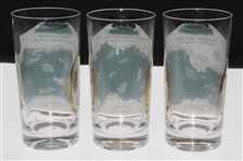 Set of 6 Famous Golf Course Glass Tumblers - Oakmont, Mid-Ocean, Oakland Hills, Pebble Beach, August National and Baltusrol