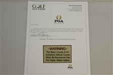 Bethpage - The Black Course Hand Painted Wood Warning Sign