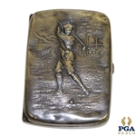 Antique Score Keeper Container w/ Golfer