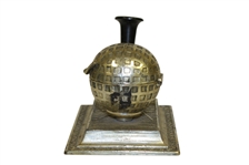 Golf Ball Desk Inkwell w/ Writing Instrument Holder