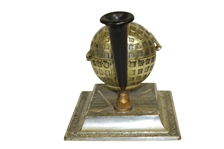 Golf Ball Desk Inkwell w/ Writing Instrument Holder