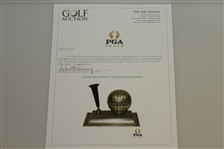 Golf Ball Desk Inkwell w/ Writing Instrument Holder